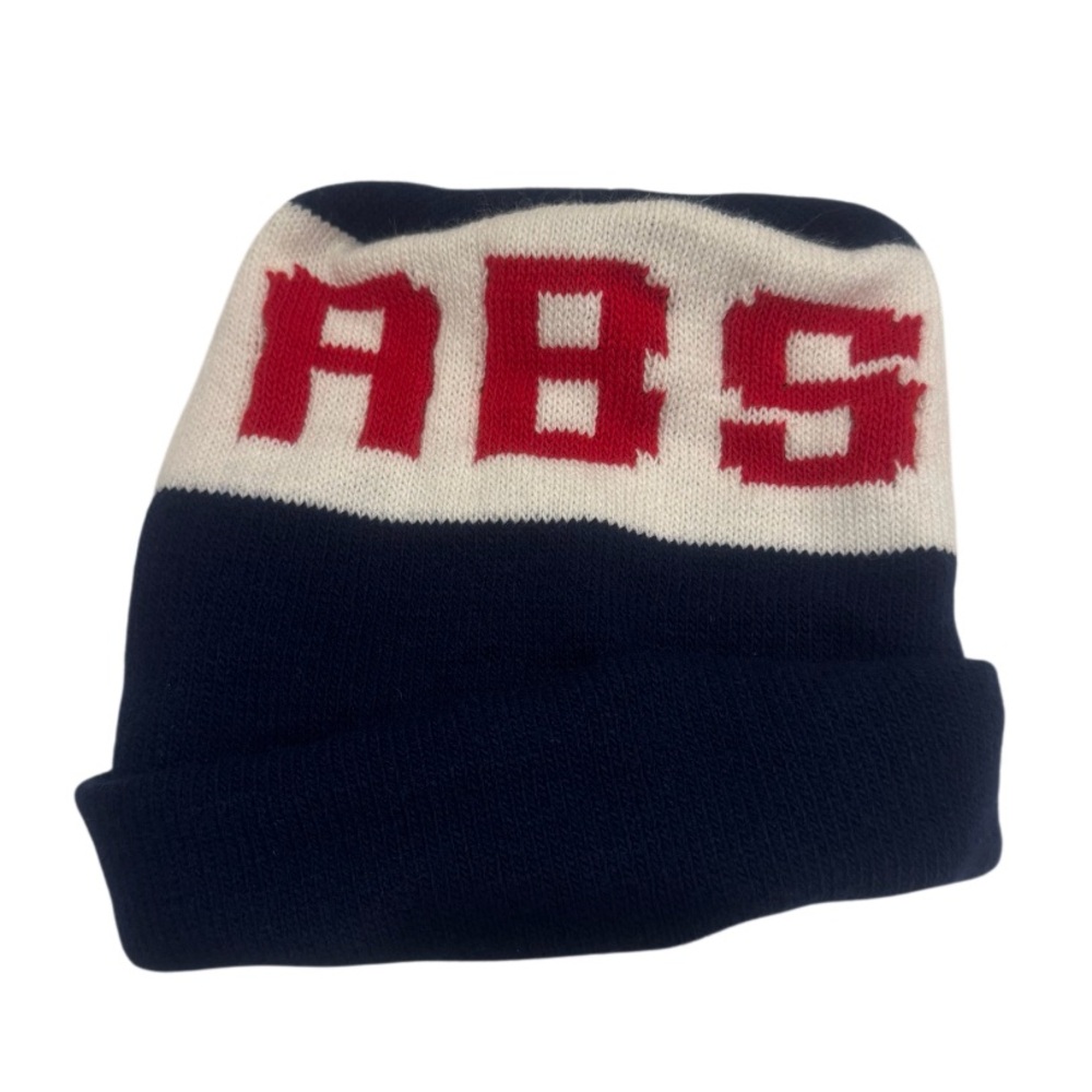 ABS monogram knit beanie hat men women unisex sizing hat